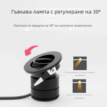 Малък вграден LED спот с антиотразително осветление, COB bullseye светлина, звездно небе, без основно осветление