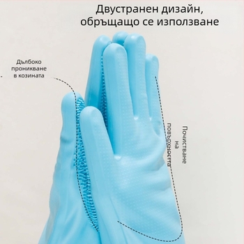 Силиконова ръкавица за къпане на домашни любимци и масажна четка за кучета и котки