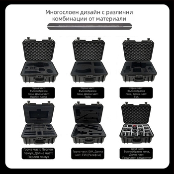Подсилена кутия за инструменти с три защити, голям капацитет за фотооборудване, часовници и цифрови устройства