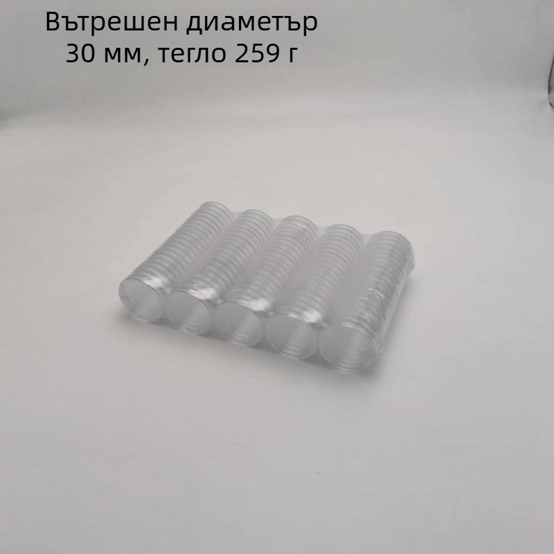 30 мм прозрачен пластмасов кръгъл кутия за монети – паметна монета от Пекинска опера, кутия за монета 5 юана и защита за монети с надписи – колекционерска кутия