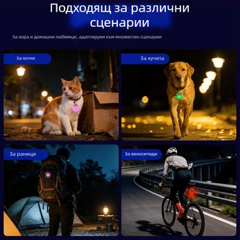 LED светеща кучешка табелка във форма на гъбка за нощни разходки, висулка за каишка