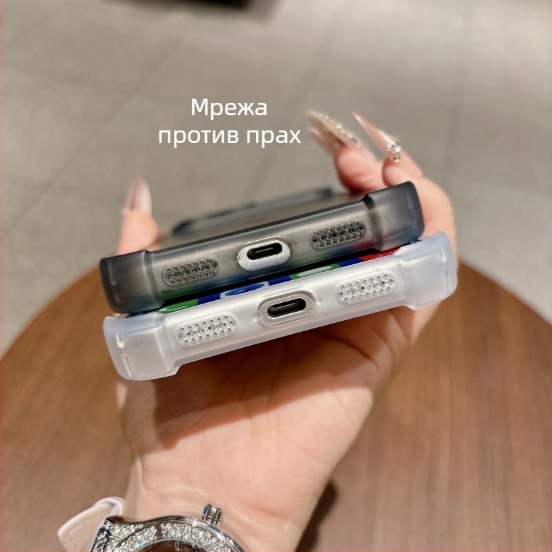 Магнитен калъф със защита срещу удар чрез четири ъглови възглавници, матово покритие за iPhone 17 Pro Max и iPhone 16