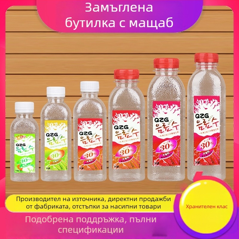 500 ml прозрачен PET квадратна бутилка за напитки с капак, подходяща за мед, вино и сок, пробна бутилка