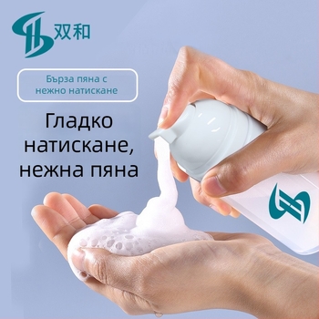 PET пластмасова бутилка с помпа за пяна за лице, 30ml/60ml, аминокиселинова пяна