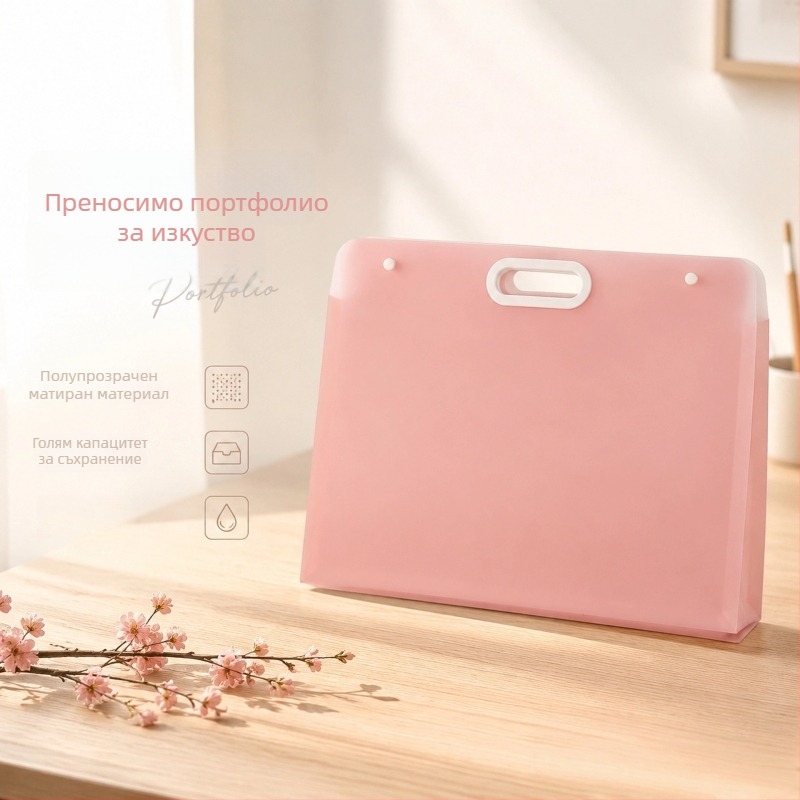 8K албум за съхранение на рисунки A4 с дръжка, портфолио за художници, преносим и здрав, побира до 300 листа, 16K албум за рисуване