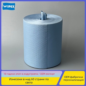 Weipa нетъкани многоцелеви индустриални кърпи, без прах, голяма ролка, синьо