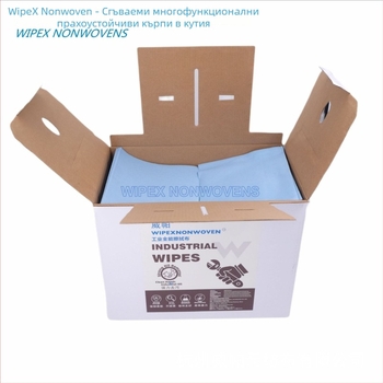 Weipa нетъкани многоцелеви индустриални кърпи, без прах, голяма ролка, синьо