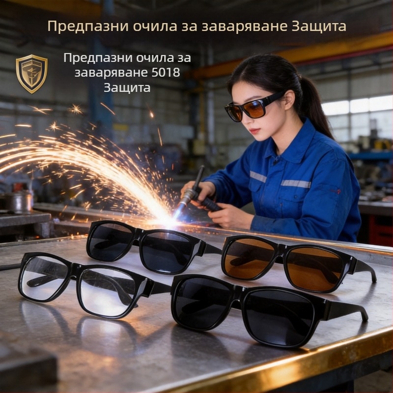 Защитни очила за заваряване с стъклени лещи, антиотразителни