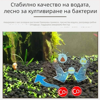 Аквариумен дънен пясък с хранителна кал за засаждане и мъхов мини ландшафт