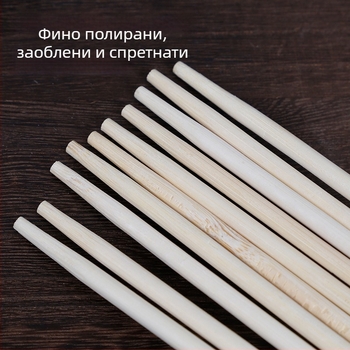 Еднократни бамбукови пръчки за хранене, индивидуално опаковани, Panda дизайн, кръгли пръчки за домашна употреба