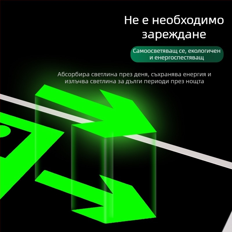 Самозасветяващ се знак за аварийен изход