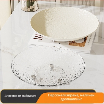 Пластмасова фруктова чиния и десертна тава със стойка за торти, светъл лукс, модерен минимализъм