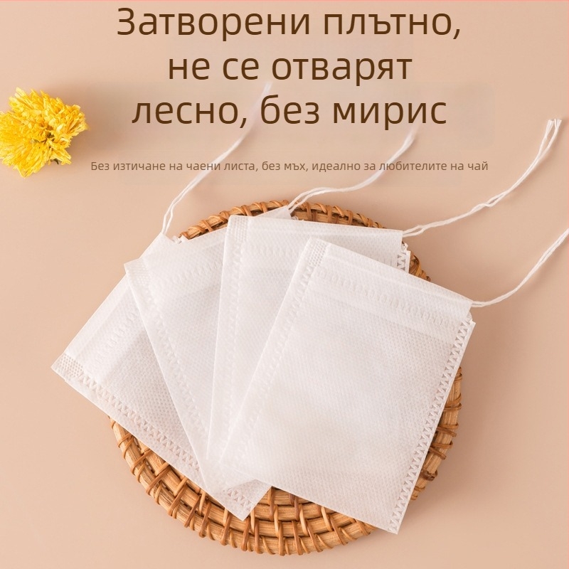 Еднократни филтър чанти за чай, хранително качество, за листен чай и домашен чай с цветя, преносими, компактни