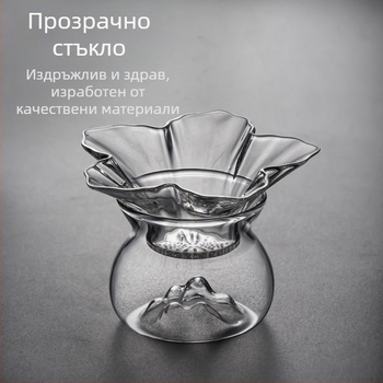 Креативна стъклена чаена цедка с фин филтър, изискана висококачествена чаша за чай за лесно приготвяне на чай
