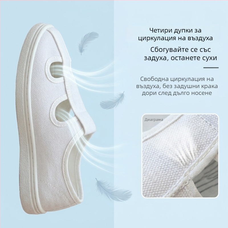 ESD сертифицирани антистатични обувки с четири отвора и PVC подметка, дишащи и без мирис за чисти помещения в хранително-вкусовата и фармацевтичната индустрия