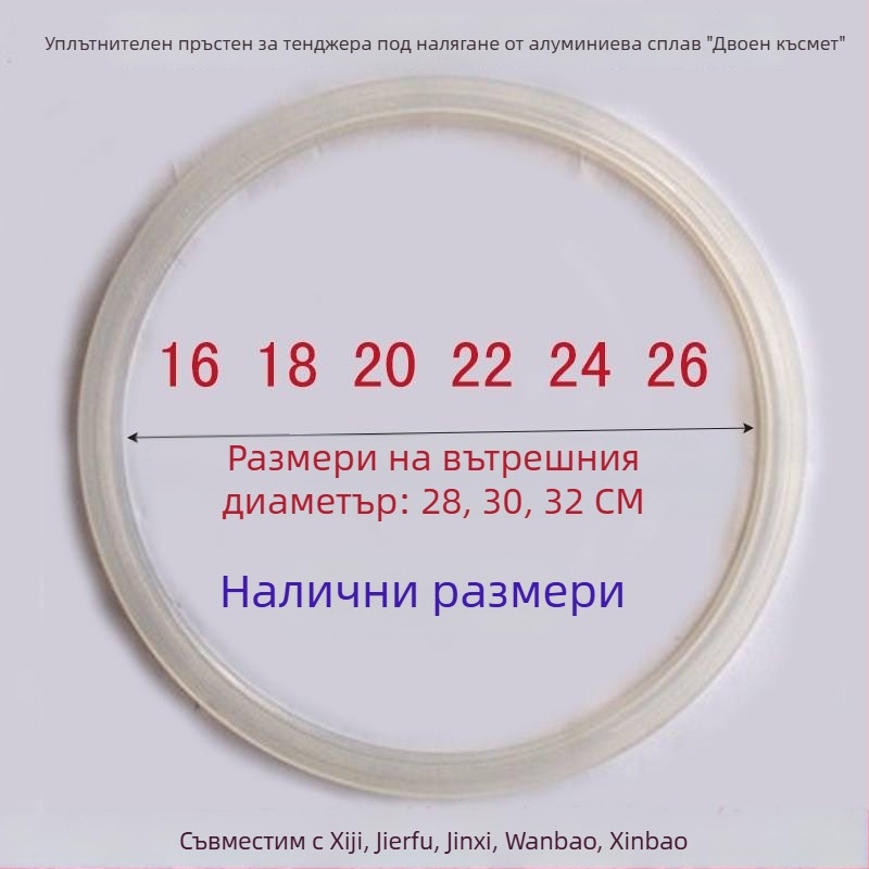 Уплътнителни силиконови пръстени за тенджера под налягане, винтидж стил, двойно червени