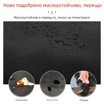 Двустранна силиконова подложка за барбекю за къмпинг на открито, термоустойчива, огнеупорна, 60×40 инча