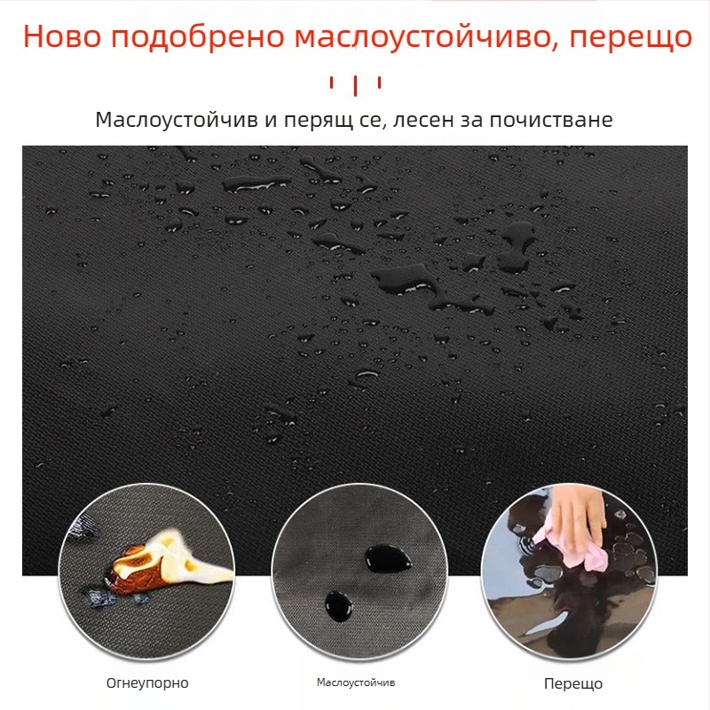 Двустранна силиконова подложка за барбекю за къмпинг на открито, термоустойчива, огнеупорна, 60×40 инча