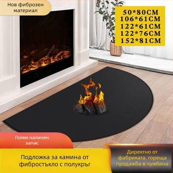Огнеустойчива подложка за печки и камини, висока температура, стъкловлакнева мат за външно барбекю