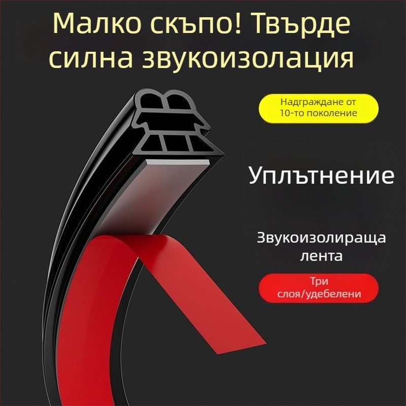 Уплътнител за дървена врата и прозорец, шумоизолация, ветроустойчив, топлоизолация, против комари