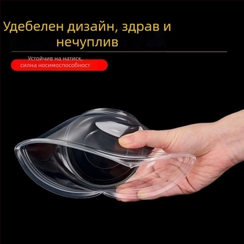 Удебелена еднократна купа и пръчици с кутия за храна – кръгла, против протичане, пластмасова ланч-бокс за дома