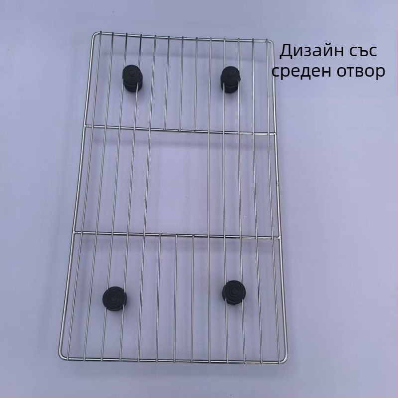 Кучешка тоалетна от неръждаема стомана с мрежесто дъно, размери голям, среден и малък, предназначена за фиксирана дефекация