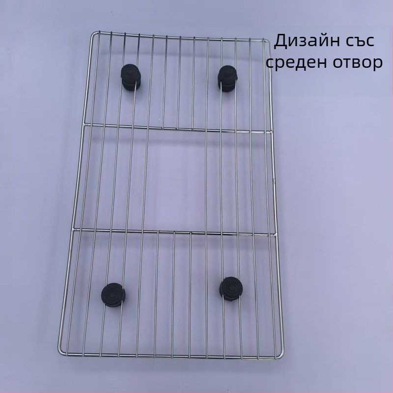 Кучешка тоалетна от неръждаема стомана с мрежесто дъно, размери голям, среден и малък, предназначена за фиксирана дефекация
