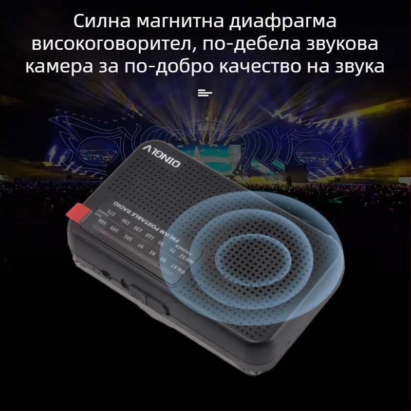 FM/AM двубандов аналогов радиоприемник с индикаторна стрелка