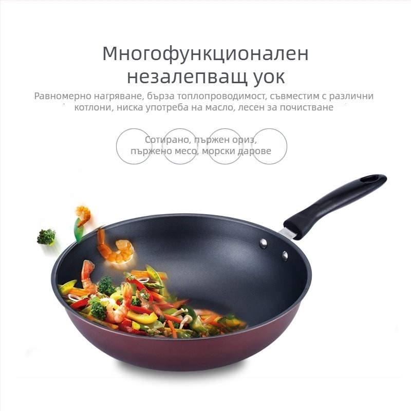 3 части комплект от неръждаема стомана: уок 32 см, тиган 24 см и тенджера 24 см със стъклен капак