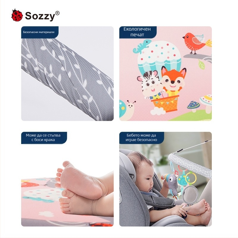 Sozzy новородено арковидно висулче за кола и креватче, успокояваща развиваща играчка за бебета 0–1 година