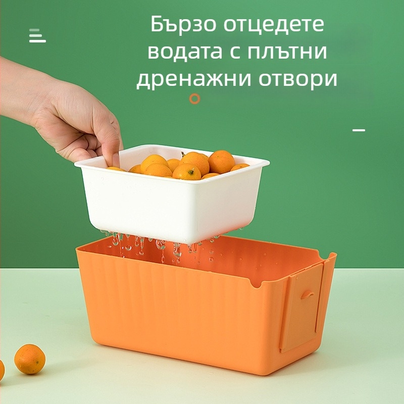 Японски стил двуетажна тава за семки с отделение за съхранение, плодова чиния за дома