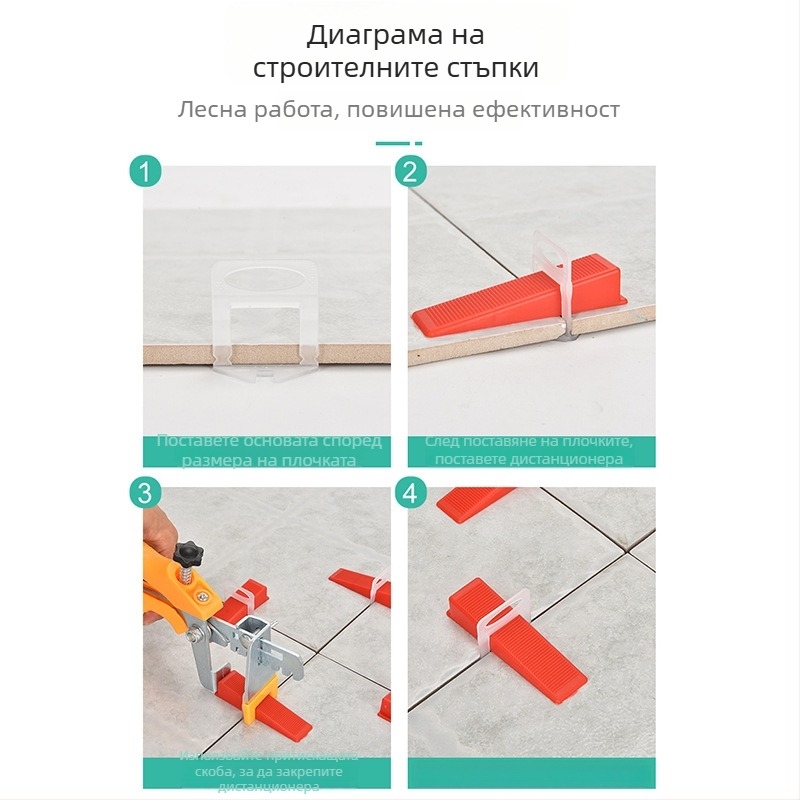 Щипки за нивелиране на плочки с прецизно позициониране – инструмент за спестяване на усилия