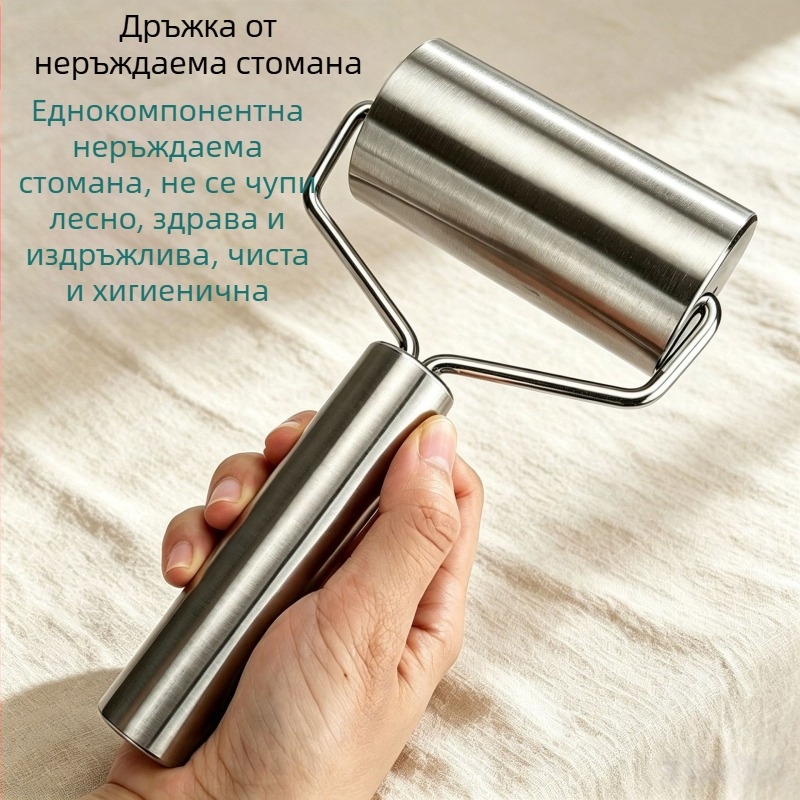 Ролка за разточване от неръждаема стомана, хранителен клас 430, домашна кухненска посуда за разточване на тесто за пелмени и приготвяне на бисквитки