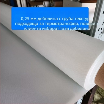 1 м широка 0.25 мм дебела грубо текстурирана тефлонова платнена тъкан за висока температура за печене и гладене (фибростъкло)