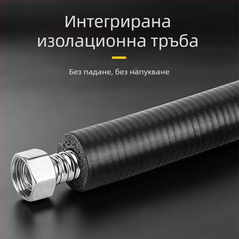 Удебелена изолирана гофрирана тръба за бойлер със защита срещу експлозия, 304 неръждаема стомана, висока температура, слънчев входен маркуч 1/2 инча