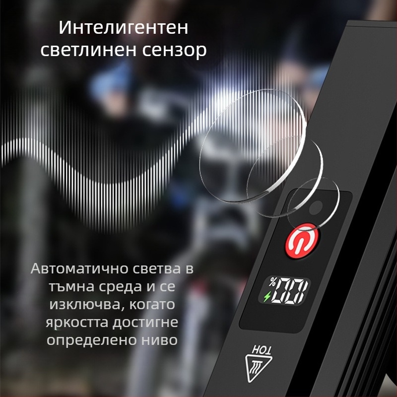 Фар за велосипед Raybow Sharp Leopard за нощно каране – силен светодиоден водоустойчив фар за планински и шосейни велосипеди