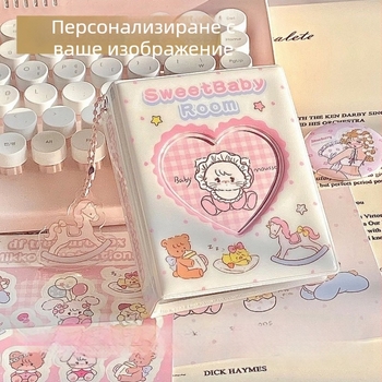 Mikko сътрудничество: 3-инчов албум за карти с едно поле за Полароид снимки на котешки идоли