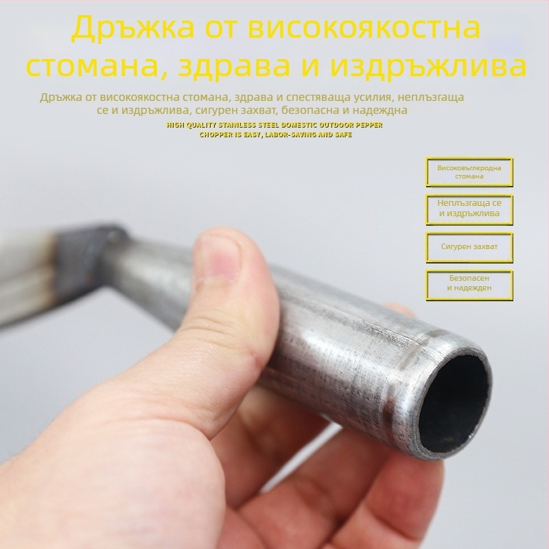 Крив нож за обелване на кора от дърво, изковавана манганова стомана, градински инструмент