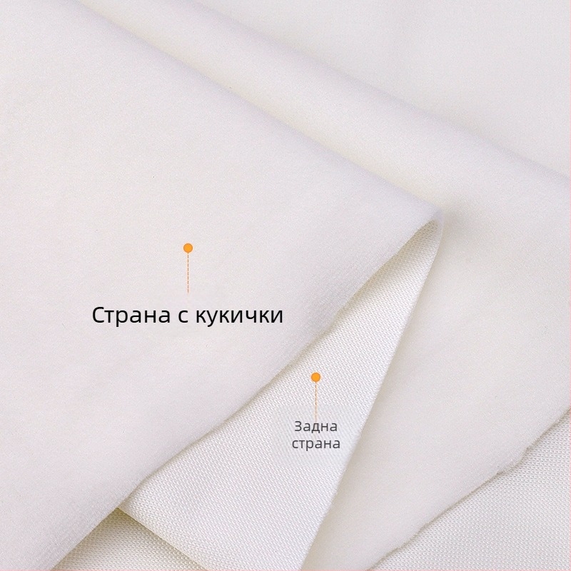 Двустранна платнена велкро лента за бебета, мека пухкава тъкан, безшумно самозалепващо закопчаване