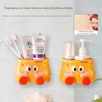Креативна карикатурна поставка за моливи и настолен органайзер за съхранение, многофункционален офис органайзер с голям капацитет, сладък дизайн