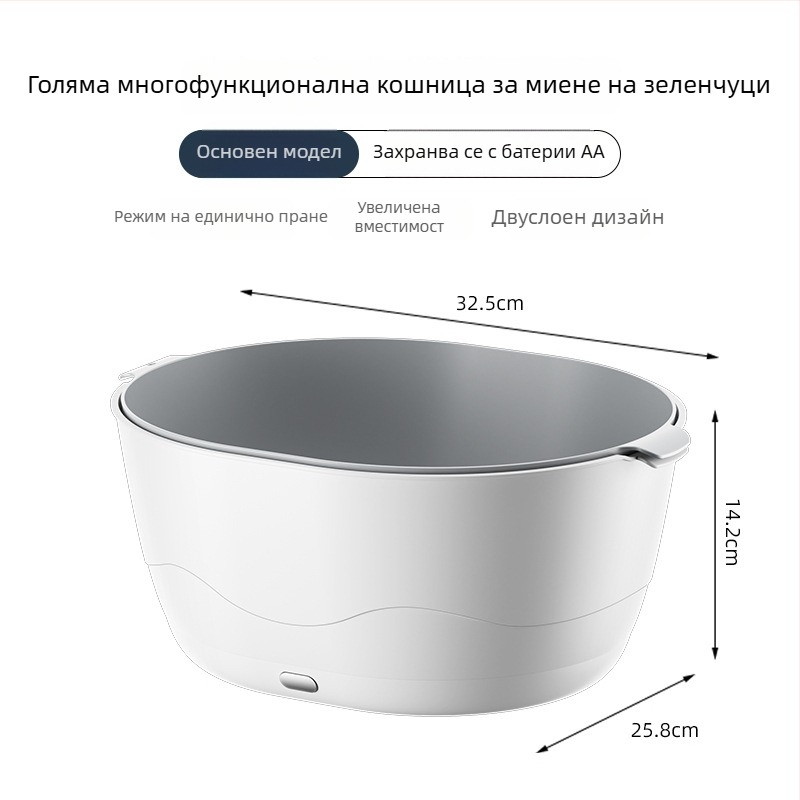 Електрическа кошница за миене на зеленчуци и плодове