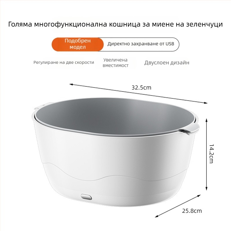 Електрическа кошница за миене на зеленчуци и плодове