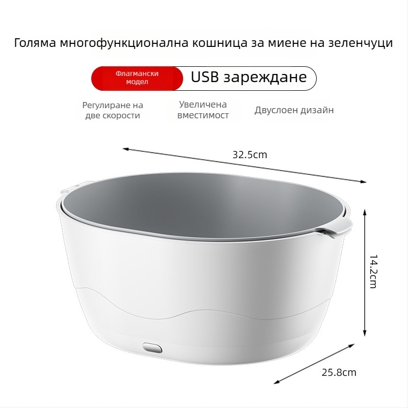 Електрическа кошница за миене на зеленчуци и плодове