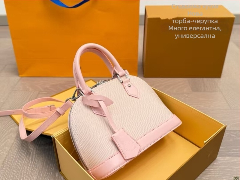 Дамска кожена чанта с форма на раковина, стилна през рамо и през кръст, среден размер, голям капацитет