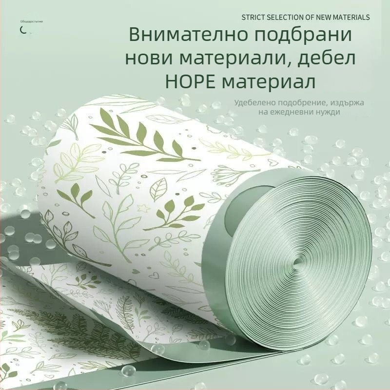 100 броя големи ролни торби за боклук за домакинство, удебелени, с дръжки, защита от насекоми в кухнята, без разкъсване, големи пластмасови торби