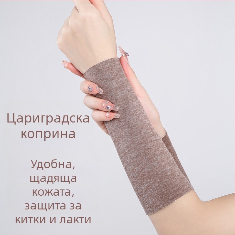 Шелкова велурена маншетка за китката, тънка, топла и дишаща, защита на ставата и покритие на белези, за спорт