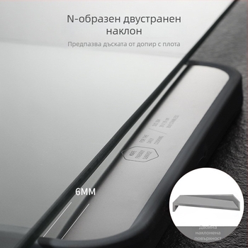 Голям двустранен дъска за рязане от 304 неръждаема стомана, кухненска дъска за рязане, удебелена, за дома