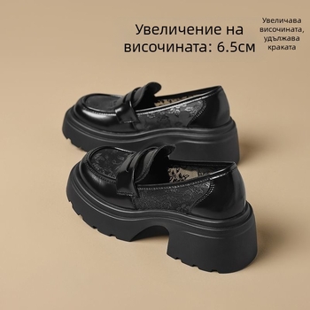 Дамски дишащи мрежести лоуфъри без връзки, пролет-лято 2026, британски стил, подходящи за носене с поли