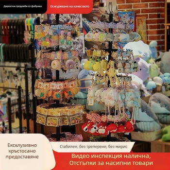 Многоетажна подова въртяща се стойка с колела за шапки, шалове, бижута, ръкавици и чорапи