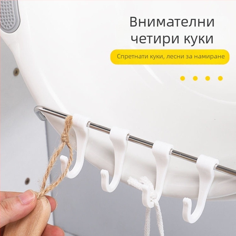 Стилен стенен държач за мивка от неръждаема стомана за баня и кухня
